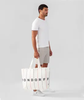 RON DORFF BIG BEACH BAG W. STRIPES - OFF WHITE