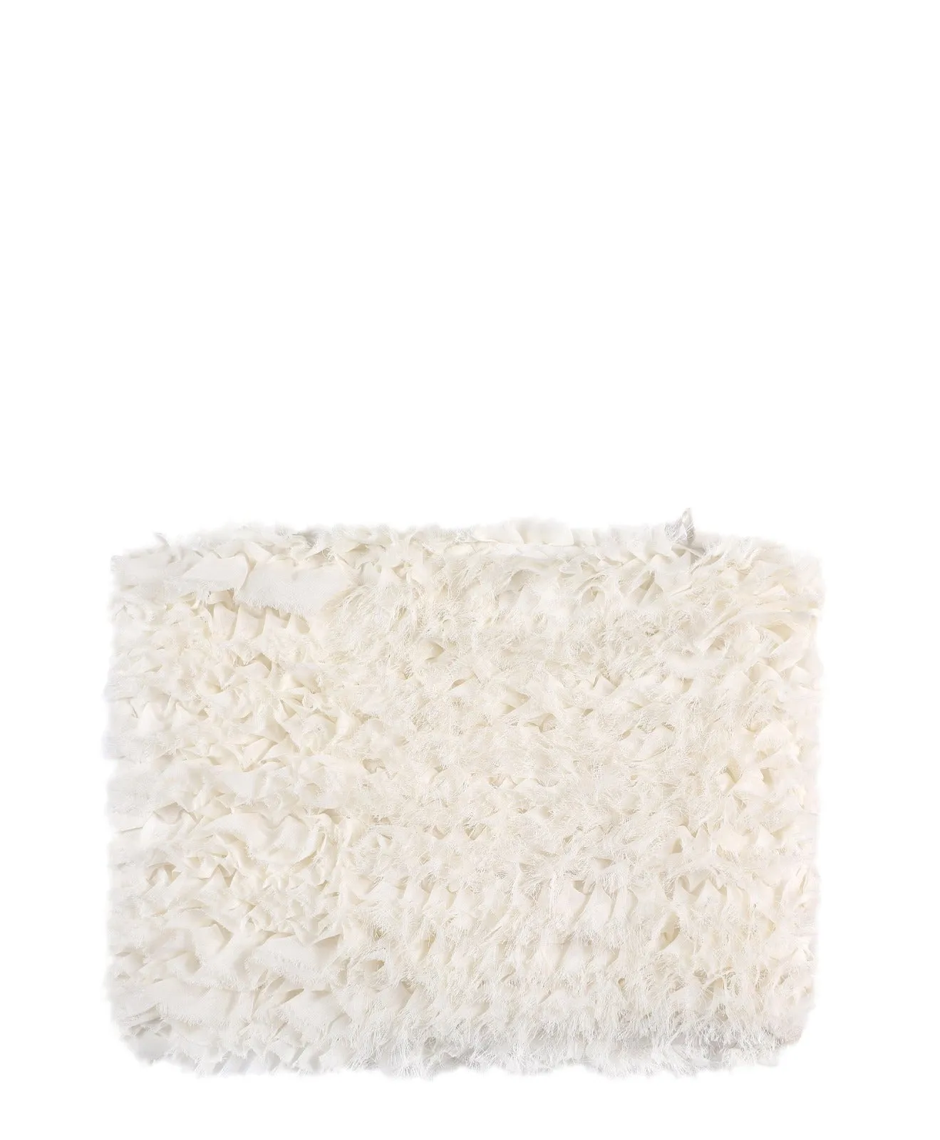 Ruffled Chiffon Clutch