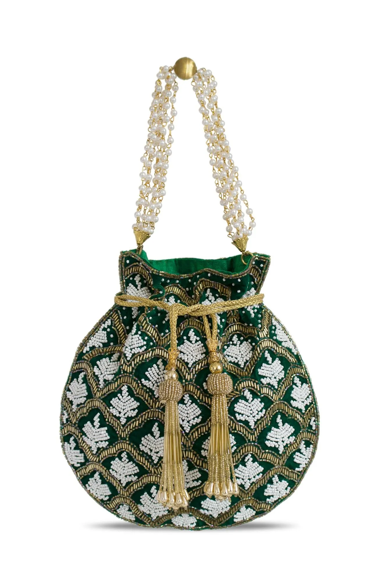 Tasseled Beaded Pouch