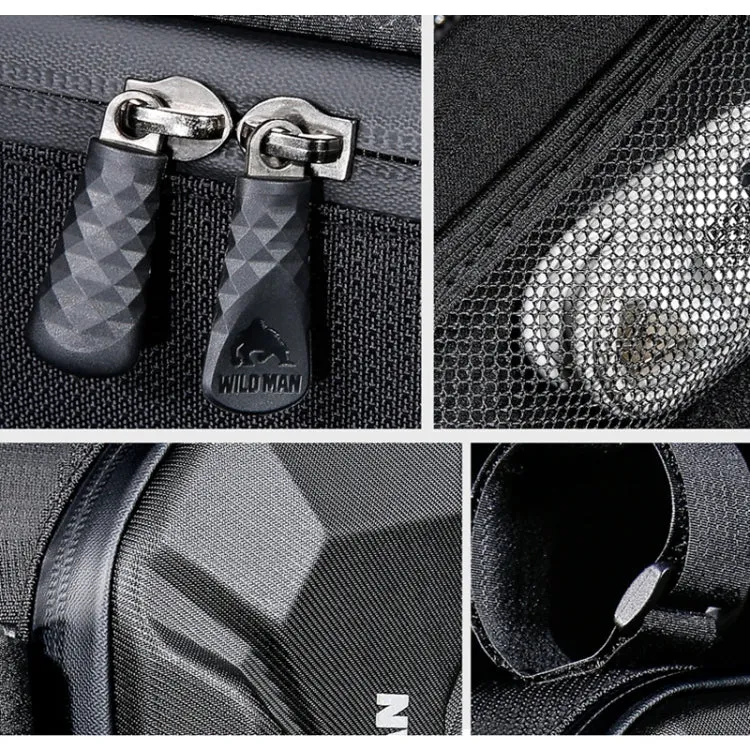 WILD MAN XT9 1.8L EVA Hard Shell Bike Front Beam Triangle Bag Electric Vehicle Waterproof Bag(Twill Pattern)