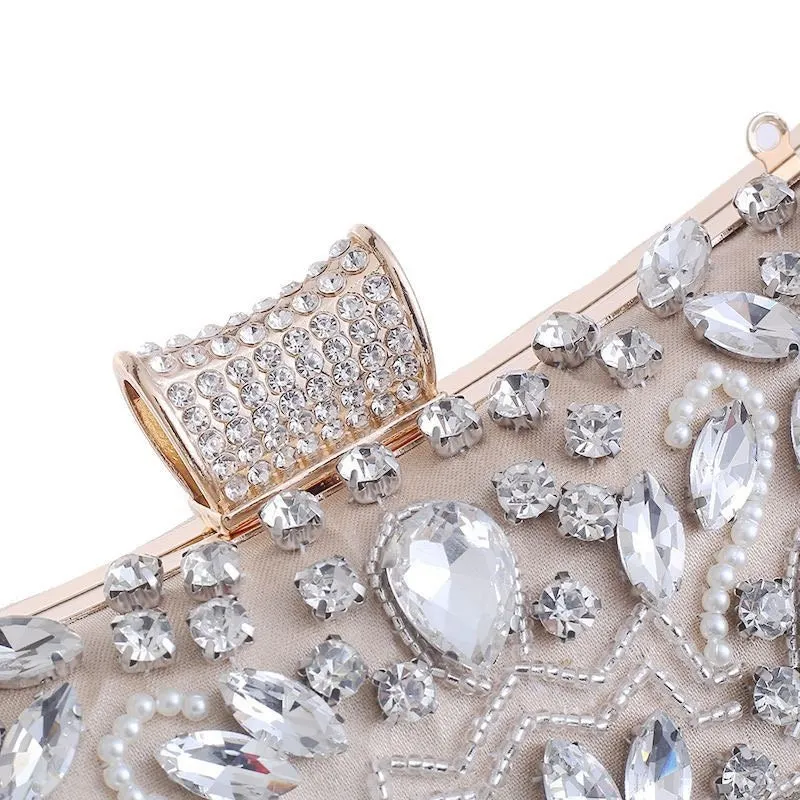 Womens Crystal Evening Clutch Bag Wedding Purse Bridal Prom Handbag Party Bag