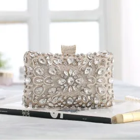 Womens Crystal Evening Clutch Bag Wedding Purse Bridal Prom Handbag Party Bag