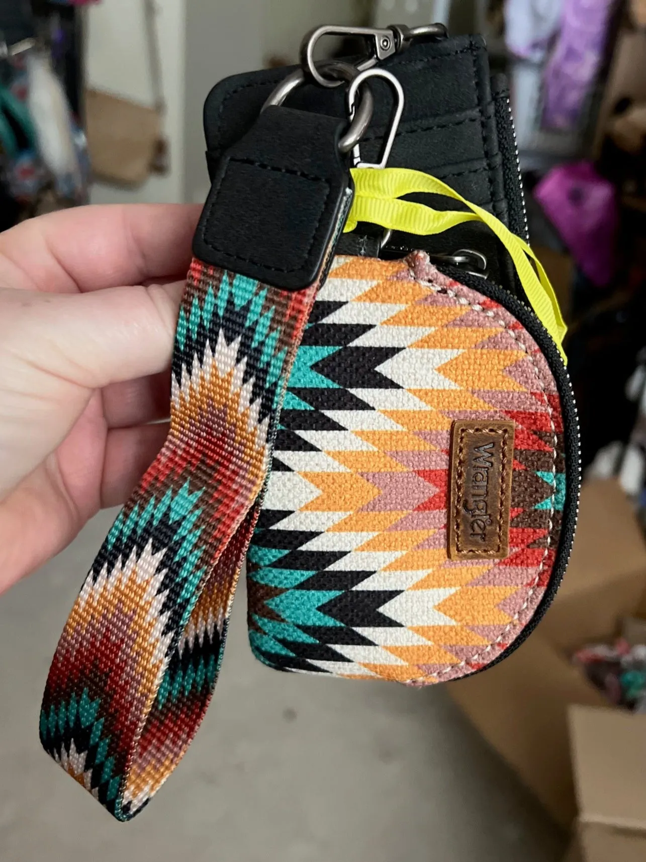 Wrangler Southwestern Dual Pouch Wristlet