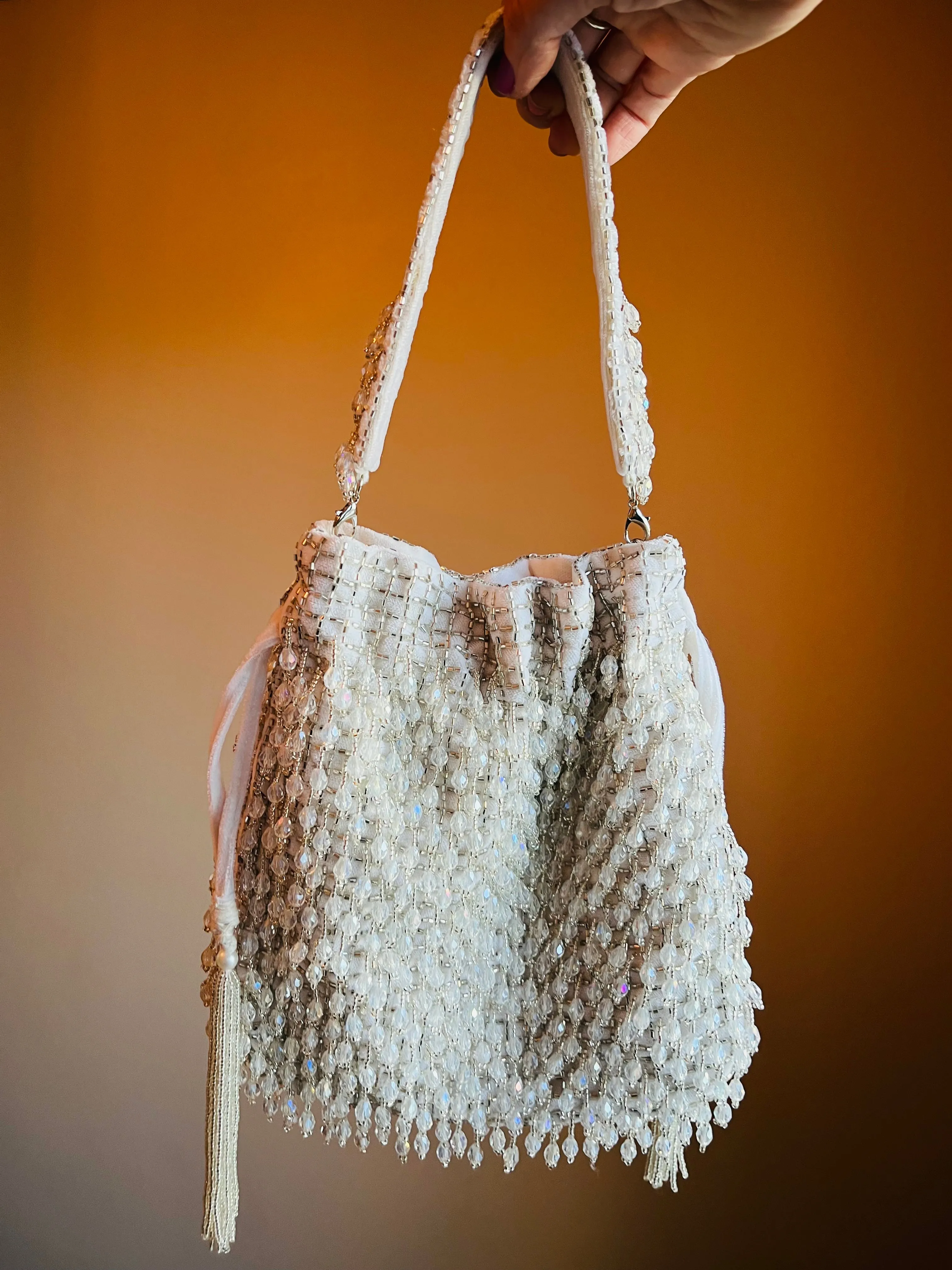 Yellow Gold Beaded Purse by Merry Dove